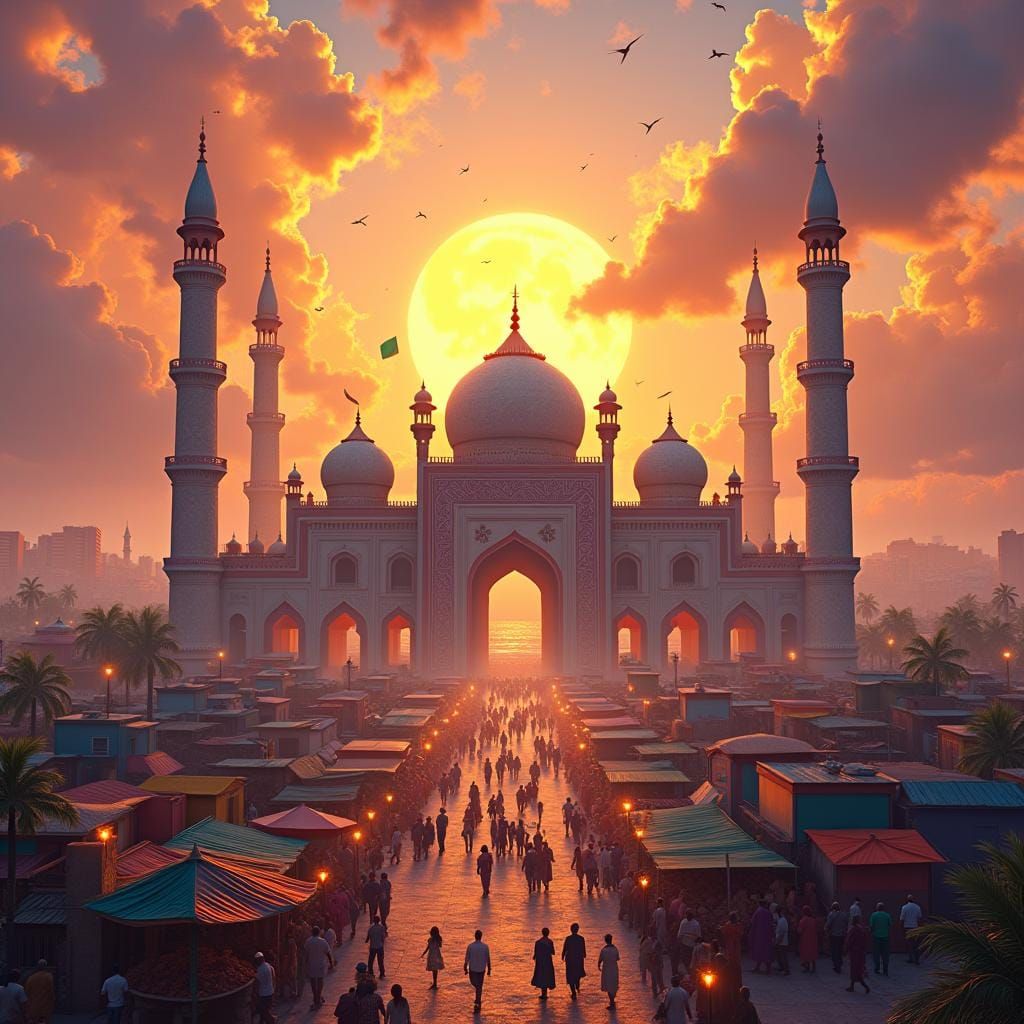 Guinea Independence Day: Fantastical Digital Painting