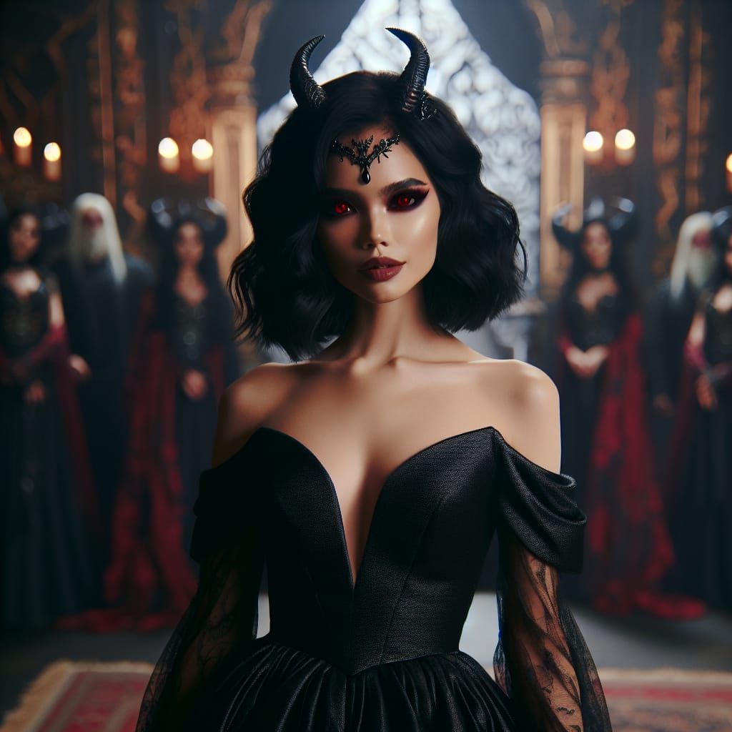 Enchanting Underworld Queen in Throne Room