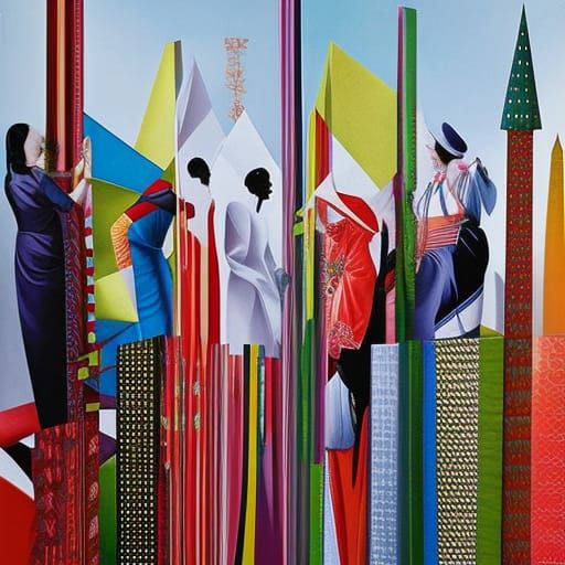 Abstract Oil Portrait in Surrealist Style