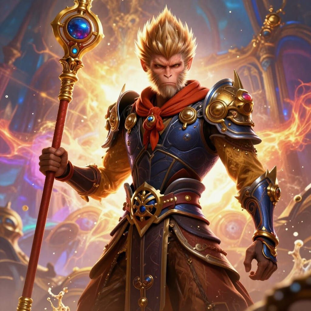 Monkey King in StarCraft Protoss Zeratu Outfit