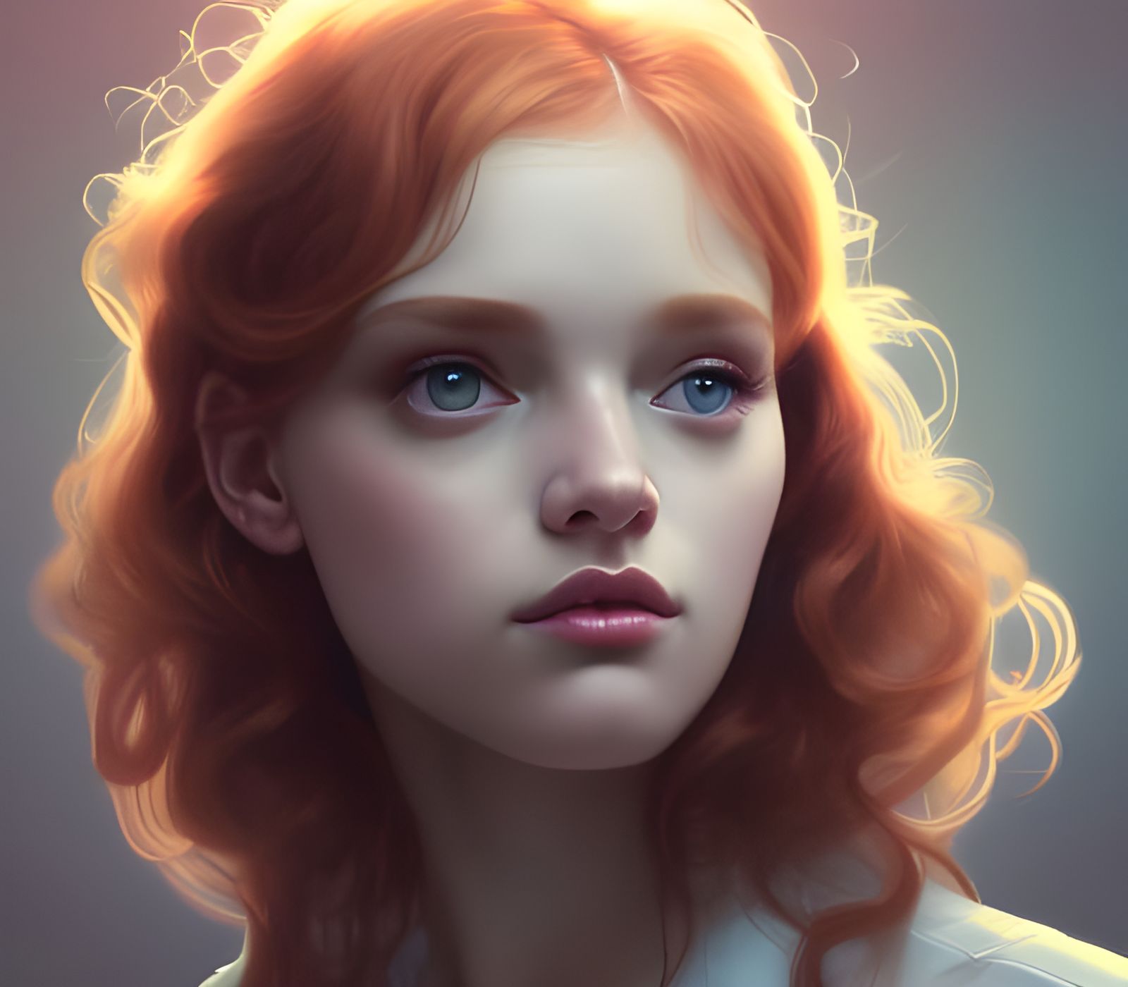 Beautiful Face of a RedHead Girl