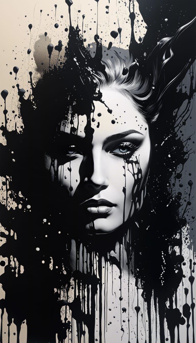 Woman portrait in B&W (#5)