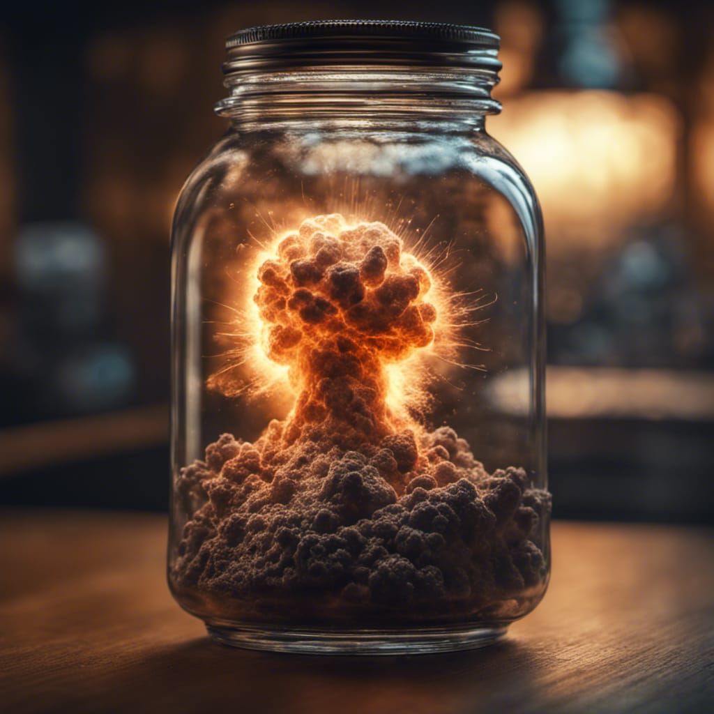 Nuclear Explosion in a Jar: Hyperrealistic Digital Art