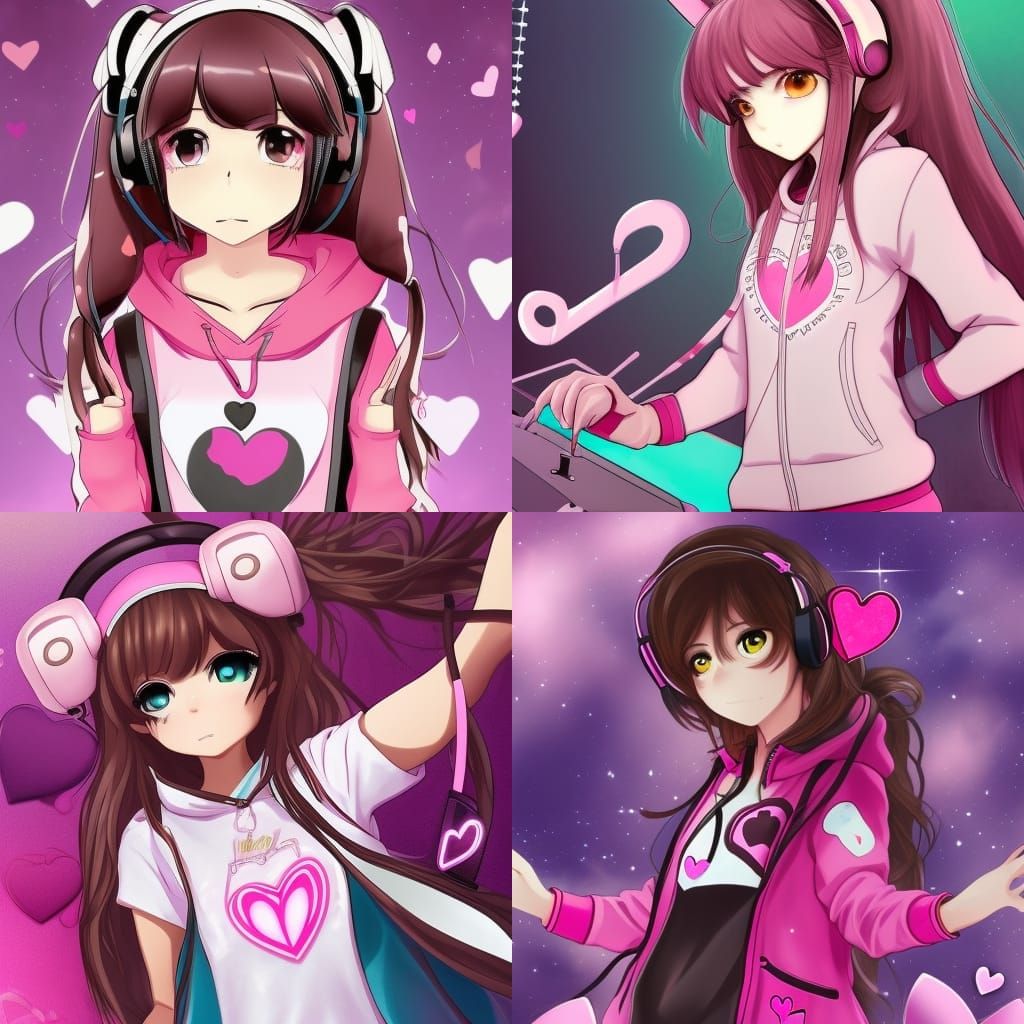 Magical Girl DJ in Anime Style