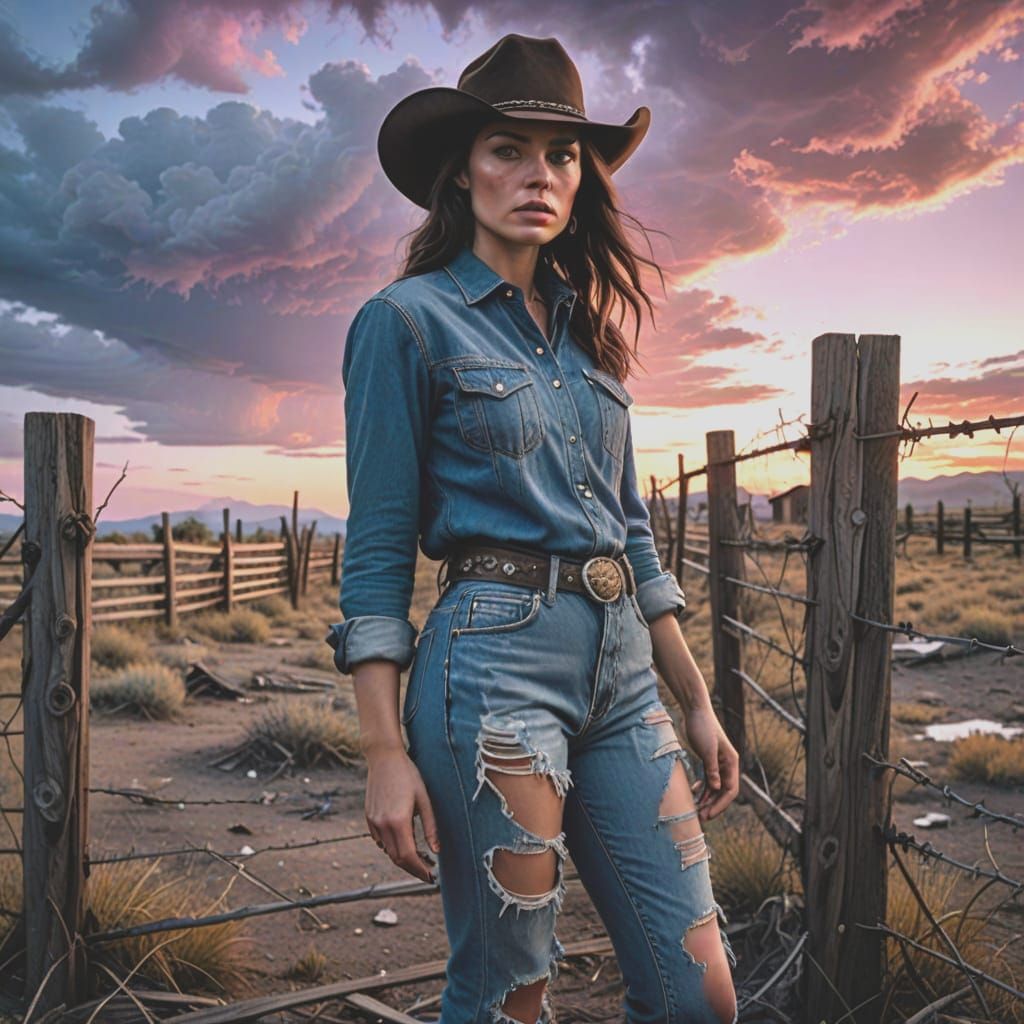 Surreal Western Icon Defies Chaos