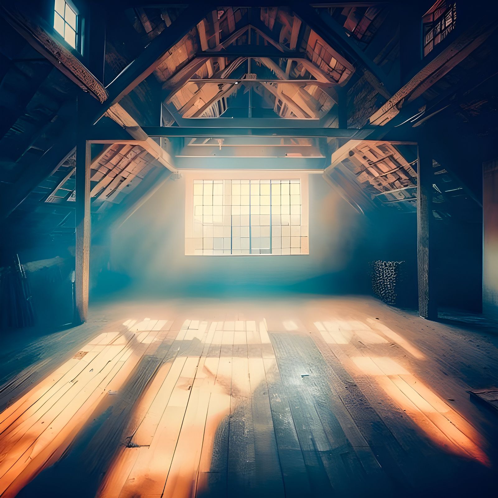 Intricately Detailed Photorealistic Barn Loft Interior