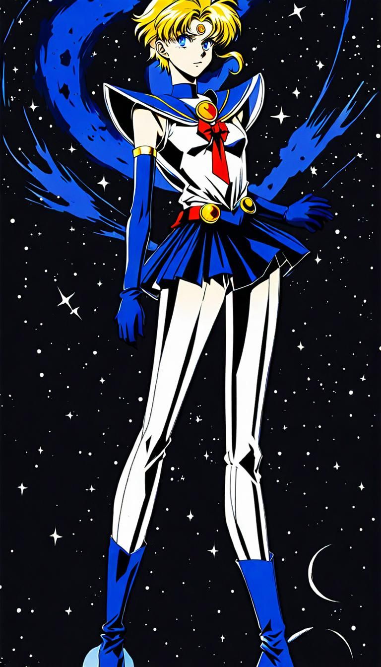 Sailor Uranus in Cosmic Horror Style