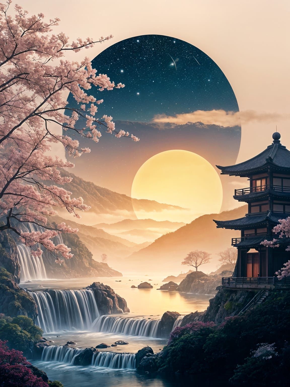 Stunning Japanese Landscape at Dawn