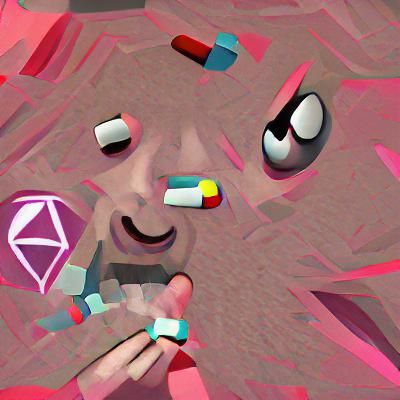 Drugs Graffiti Art in Urban Style