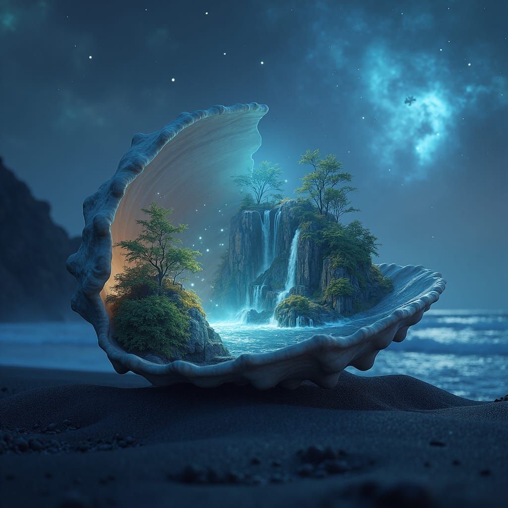Fantasy Seashell World in Ethereal Light