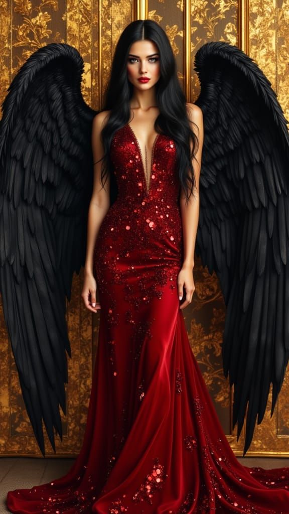 Glamorous Angelic Portrait in Baroque Style