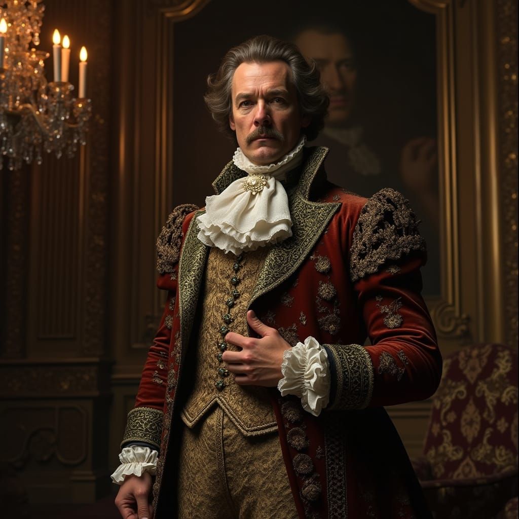 Renaissance American Gentleman in Luxurious Splendor