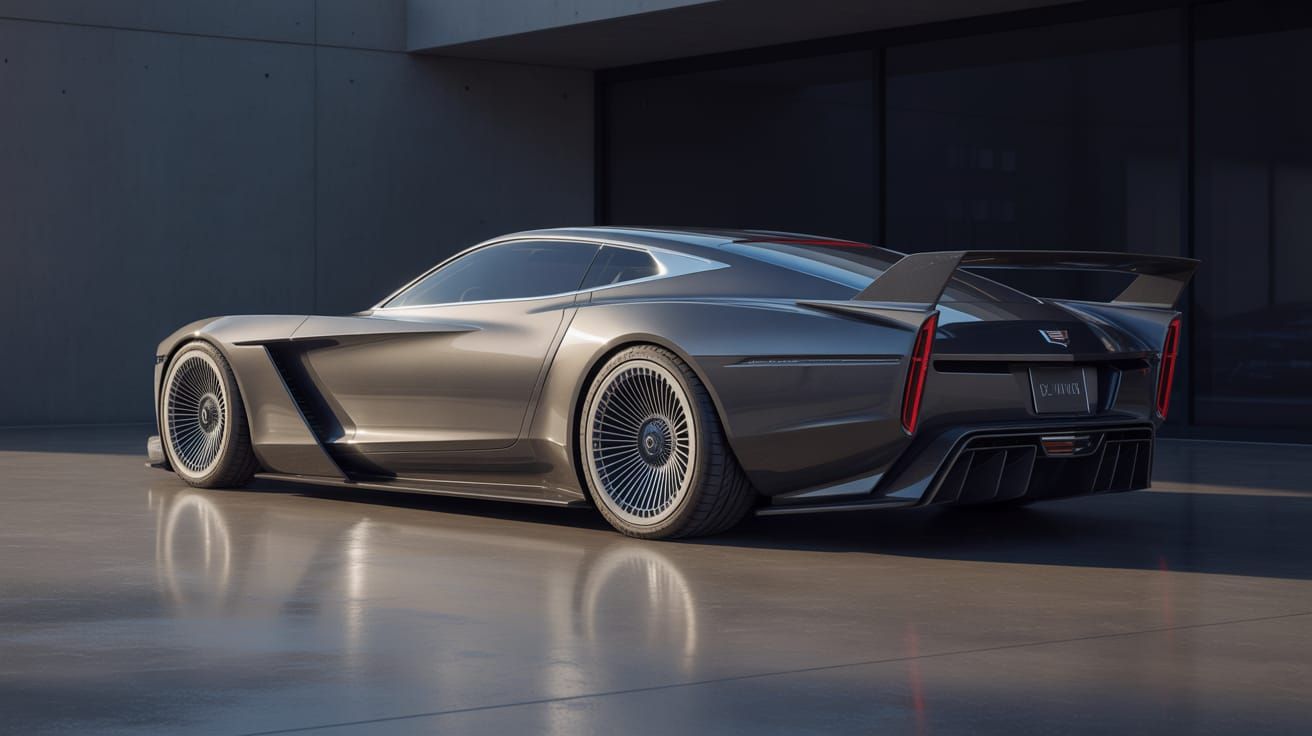 Futuristic Cadillac Coupe with Custom Tuning