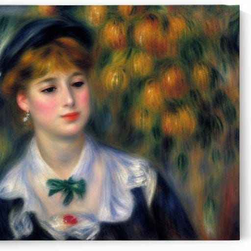 a beautiful young woman, by Auguste Renoir