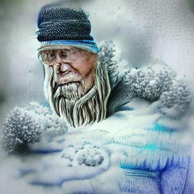 Stylized Image of Old Man Winter