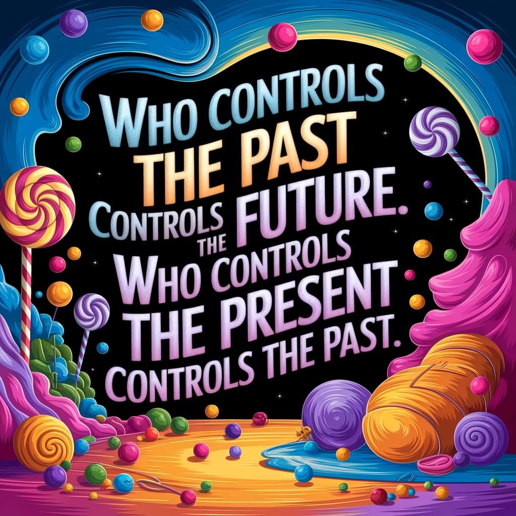 Whimsical Candy Art Masterpiece of Timeless Wisdom