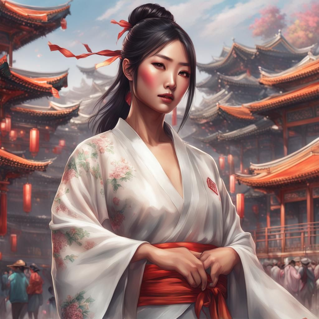 3 Pictures Asian Woman  1/4