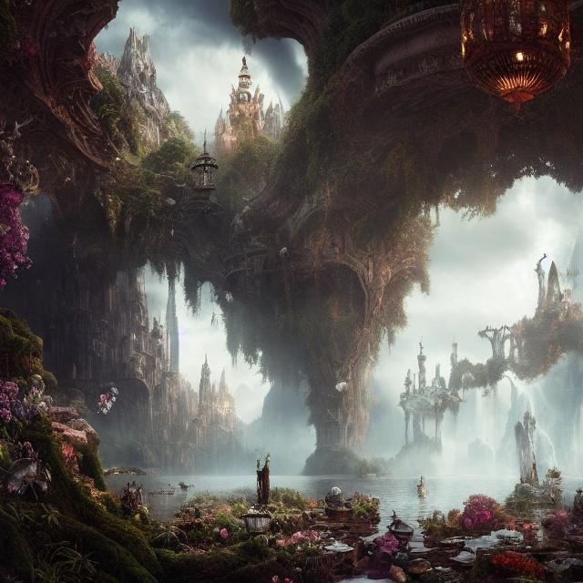 Epic Wonderland: A Maximalist Digital Painting