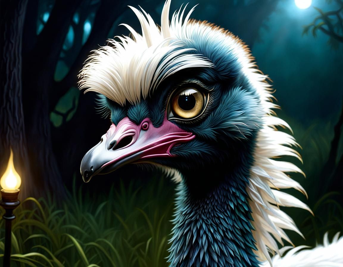 Disturbing Cute Alpaca-Emu Hybrid Animal