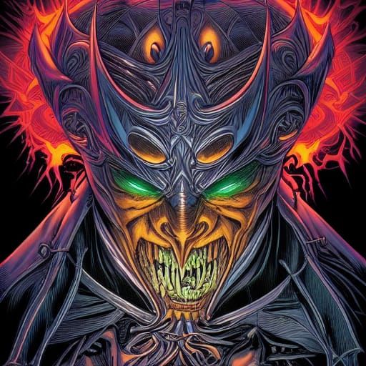 Evil King in Comic Book Art Style