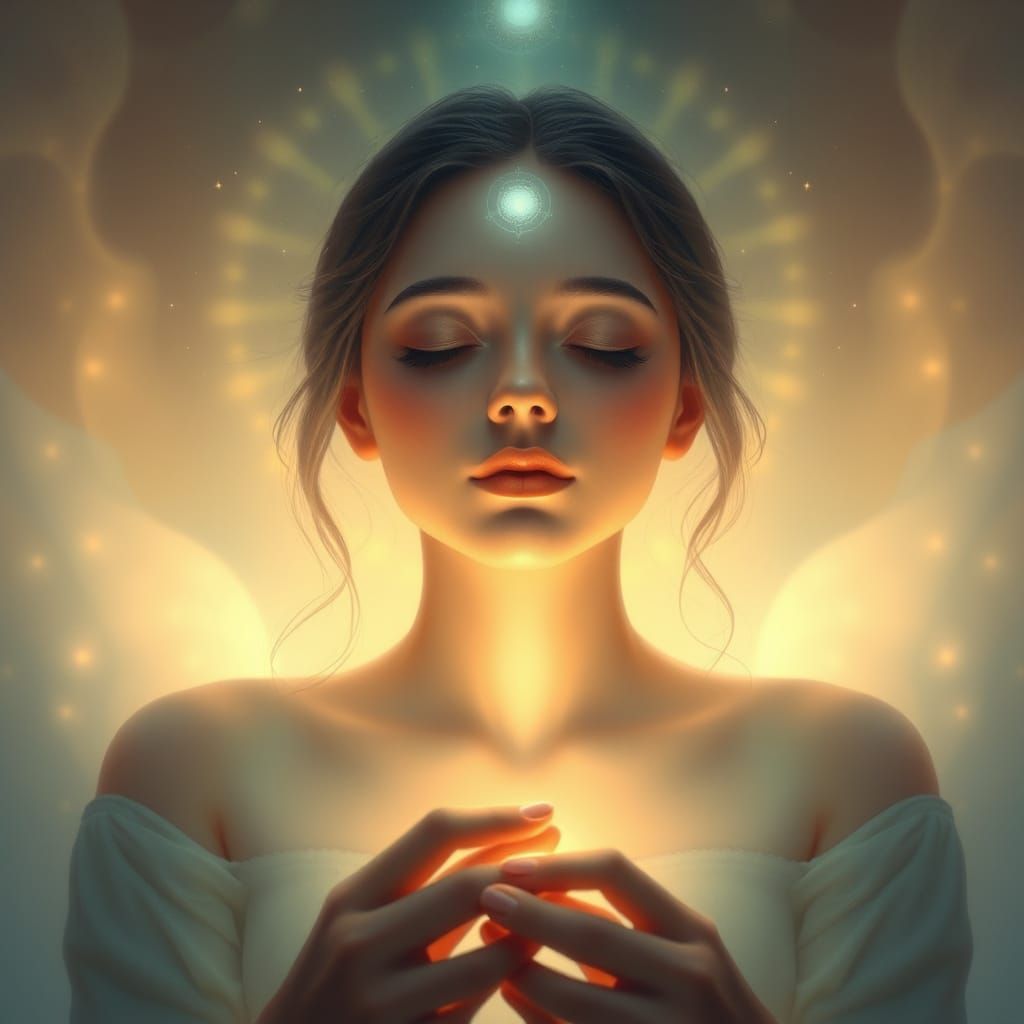 Serene Woman Receiving Akashic Records Reading