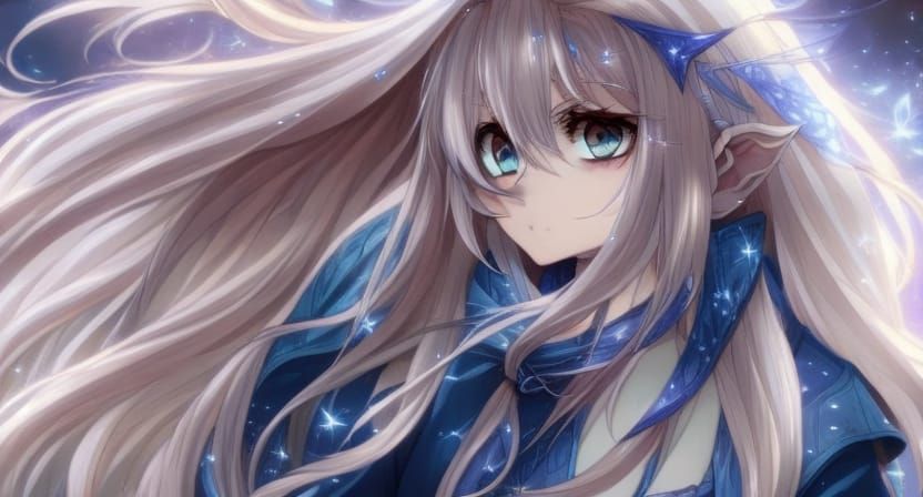 Fox Enchantress Casting Spell in Anime Style