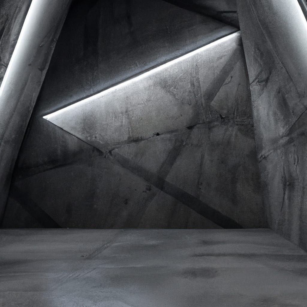 Futuristic Museum Entry Hall with Volumetric Lighting