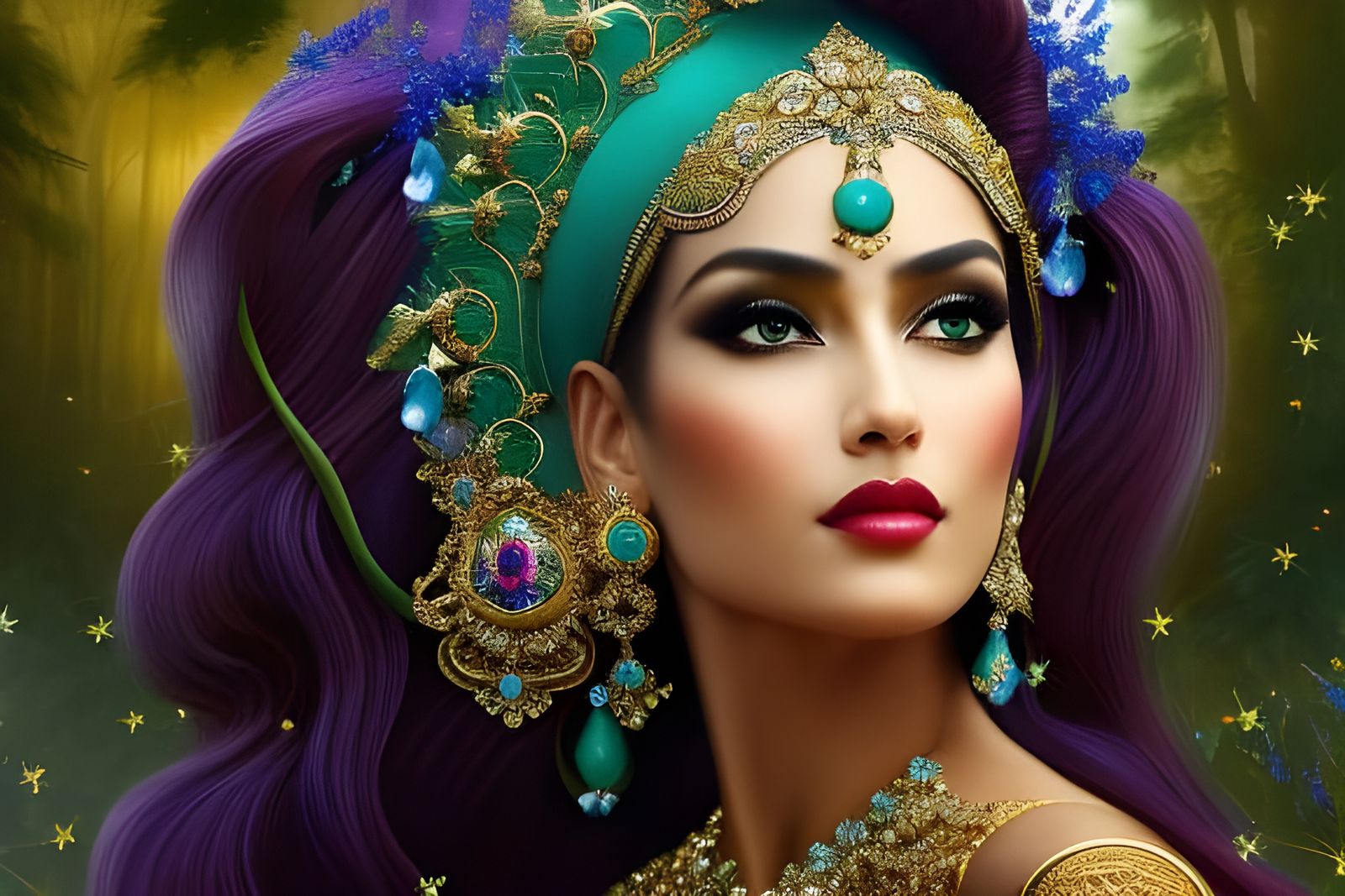 Queen of of Beauty and Compassion wearing the most exquisite beautiful crown - 2865 - *M-Sb