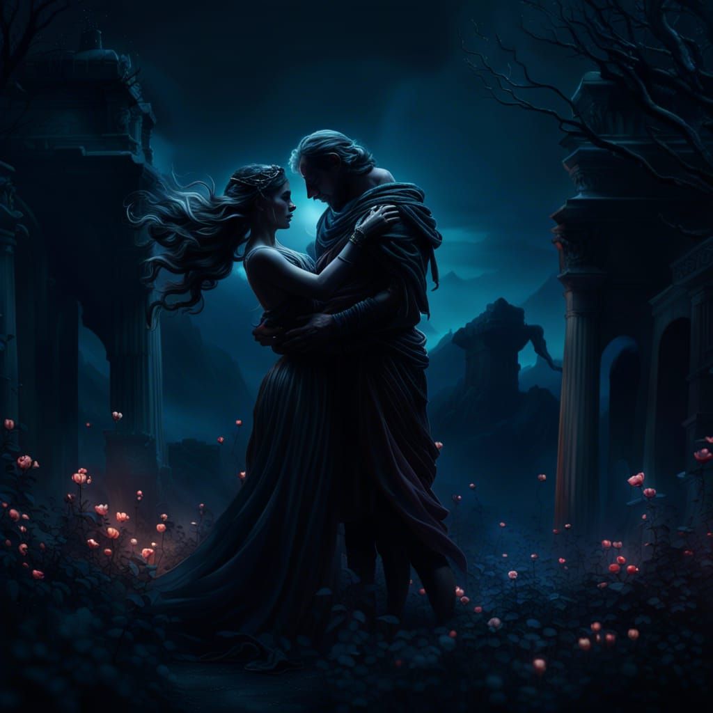 Hades and Persephone: Dark Embrace in Greece