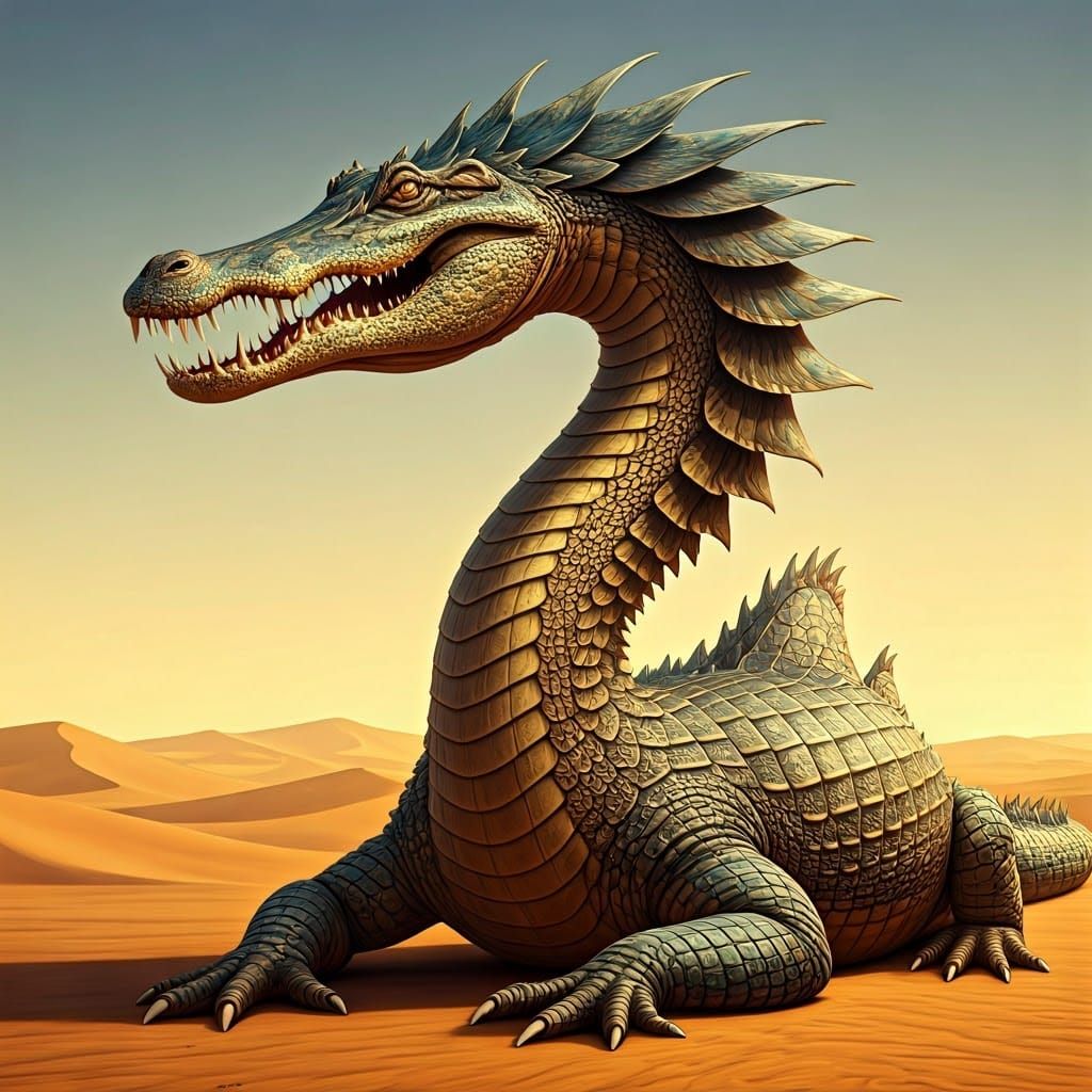 Majestic, Serpentine Camalligator in Ancient Dunes