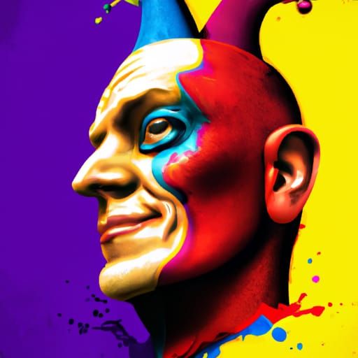 Hyperrealistic Portrait: Joker and President Split Face