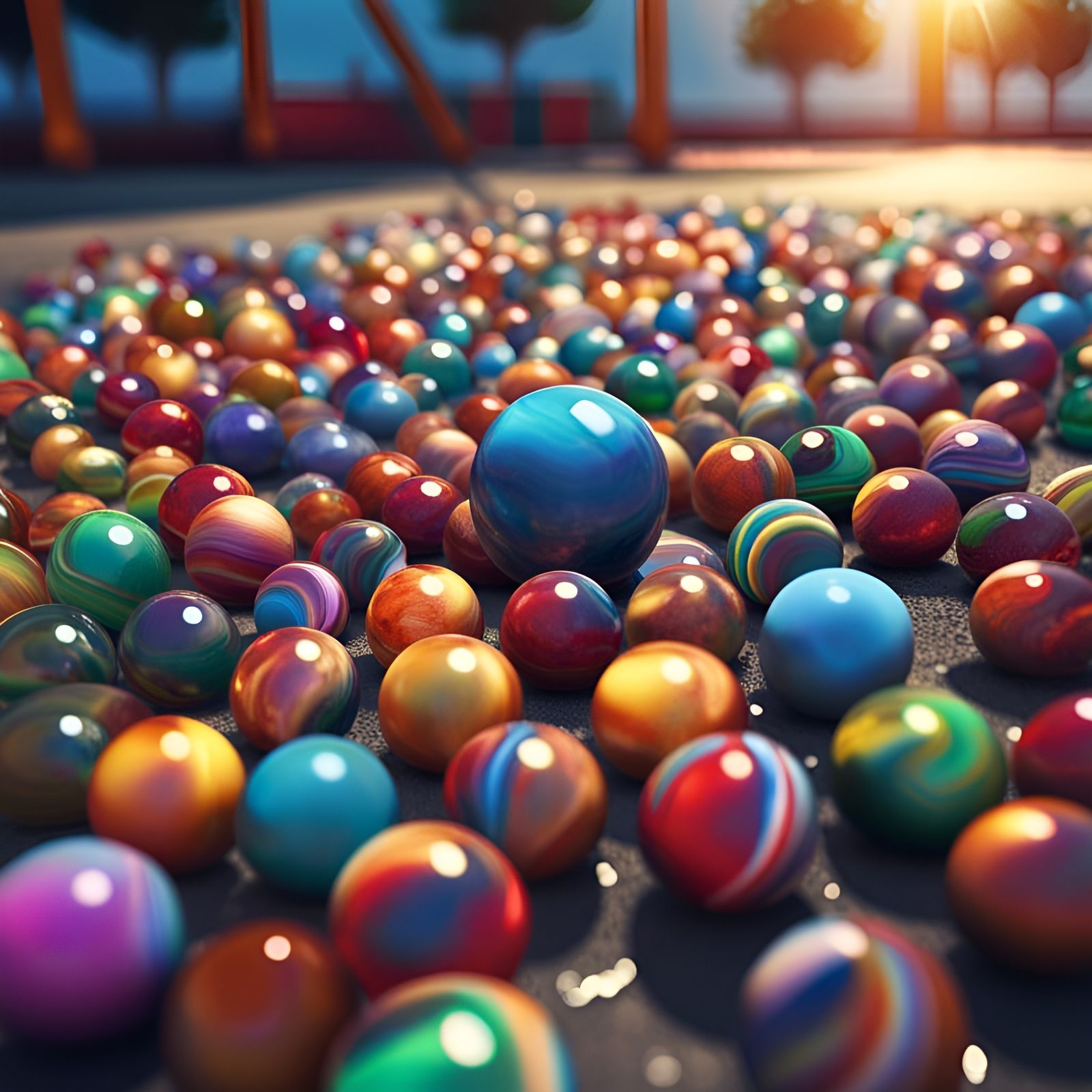 Marbles on the playground... and then...