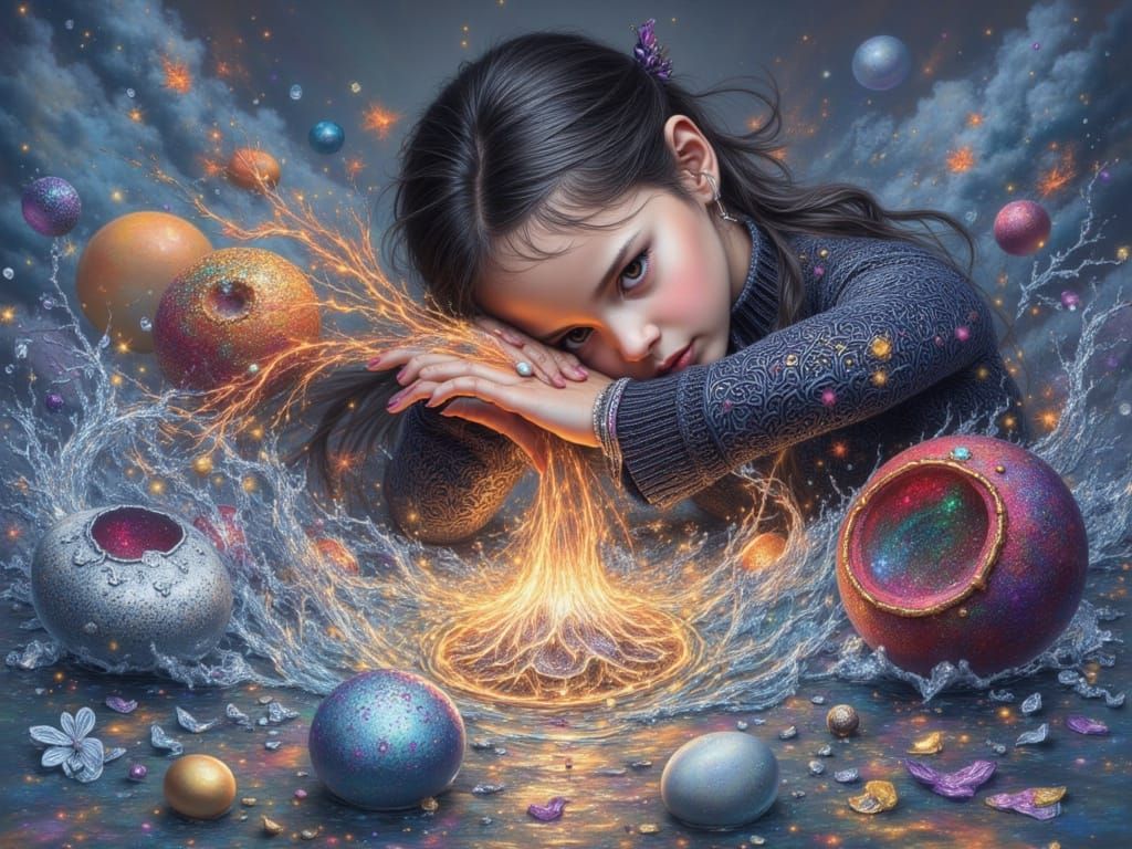 Baroque Ballet Dragon in Blacklight