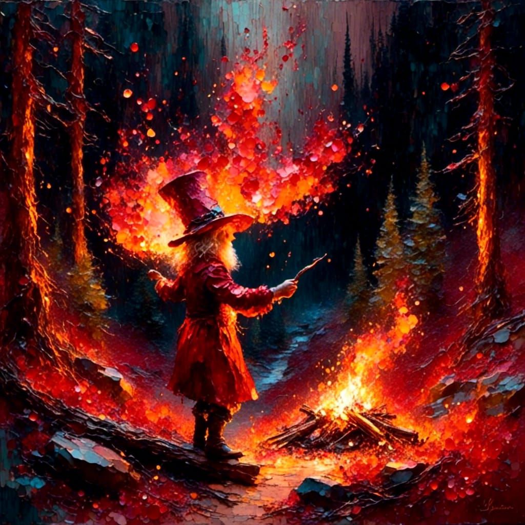 <lora:Lights Camera Action:1.0>
On a mountain, a leprechaun in a hat dances around a campfire in the forest.
<lora:Light...