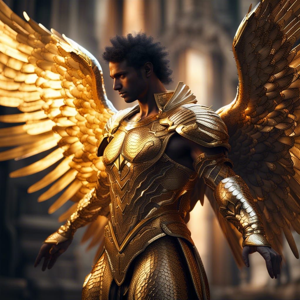 Michael the Archangel in Hyperrealistic Detail