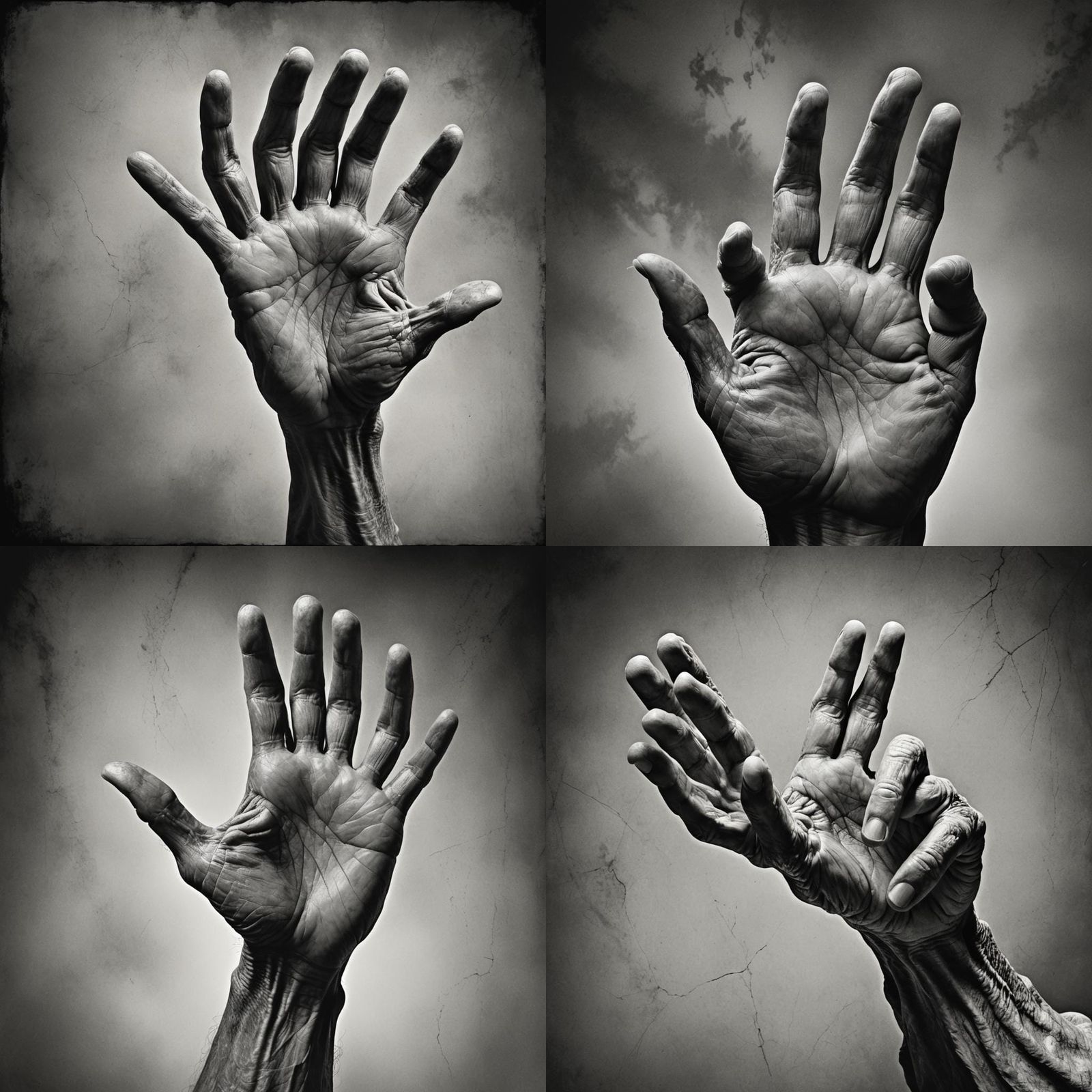 Sinister Monochrome Hand in the Style of Greg Rutkowski