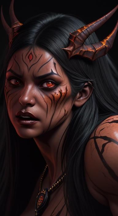 Purgatori: Egyptian Vampire Demoness in Hyperrealist Comic A...