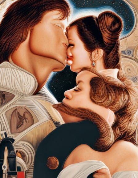 Friday Flop: Not Gustav Klimt's "The Kiss" with Leia and Han