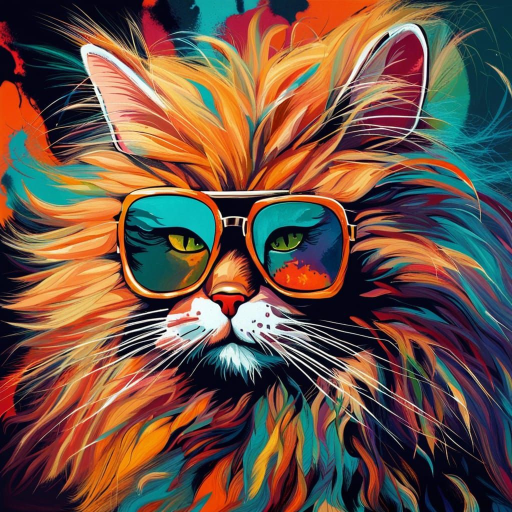 Fluffy Cat as Fear and Loathing Character