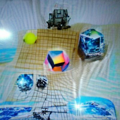 Abstract Geometric Shapes in Vibrant Colors