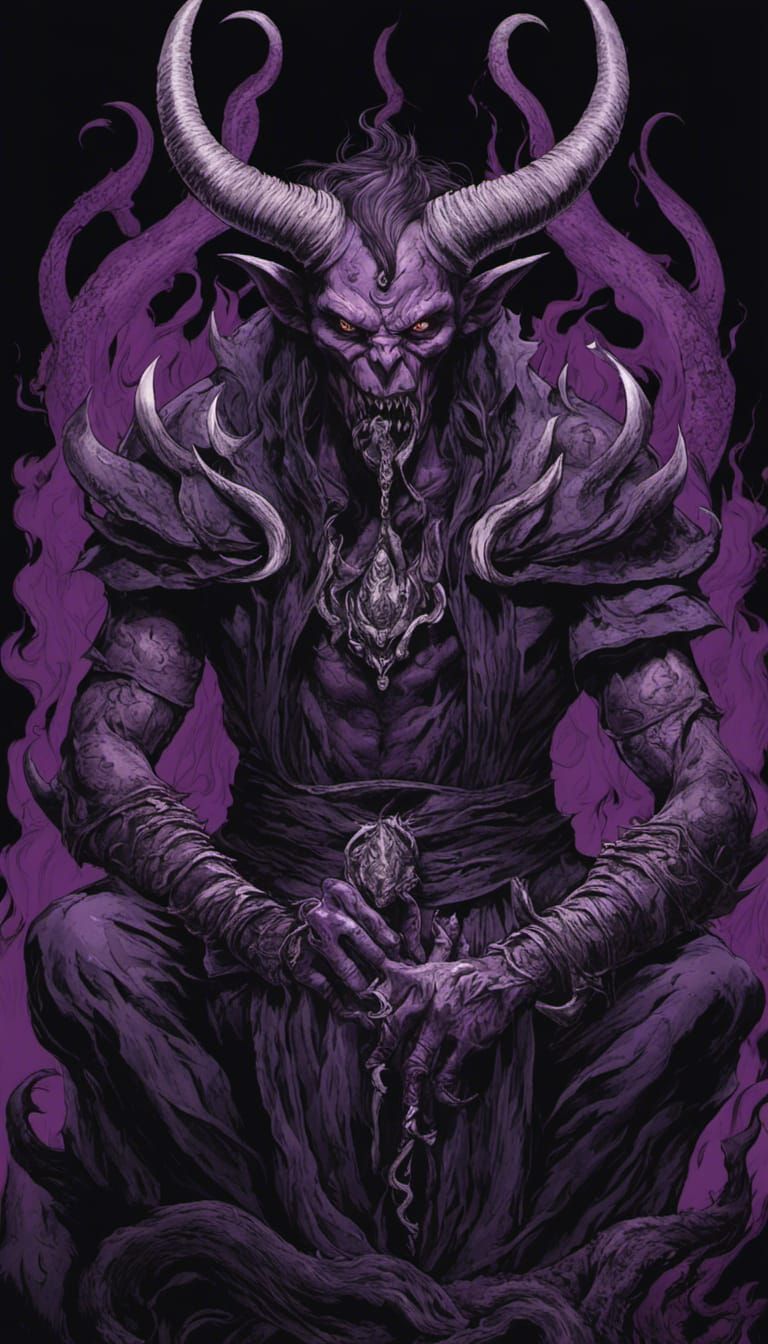 Distraught Demon in Dungeons and Dragons Style