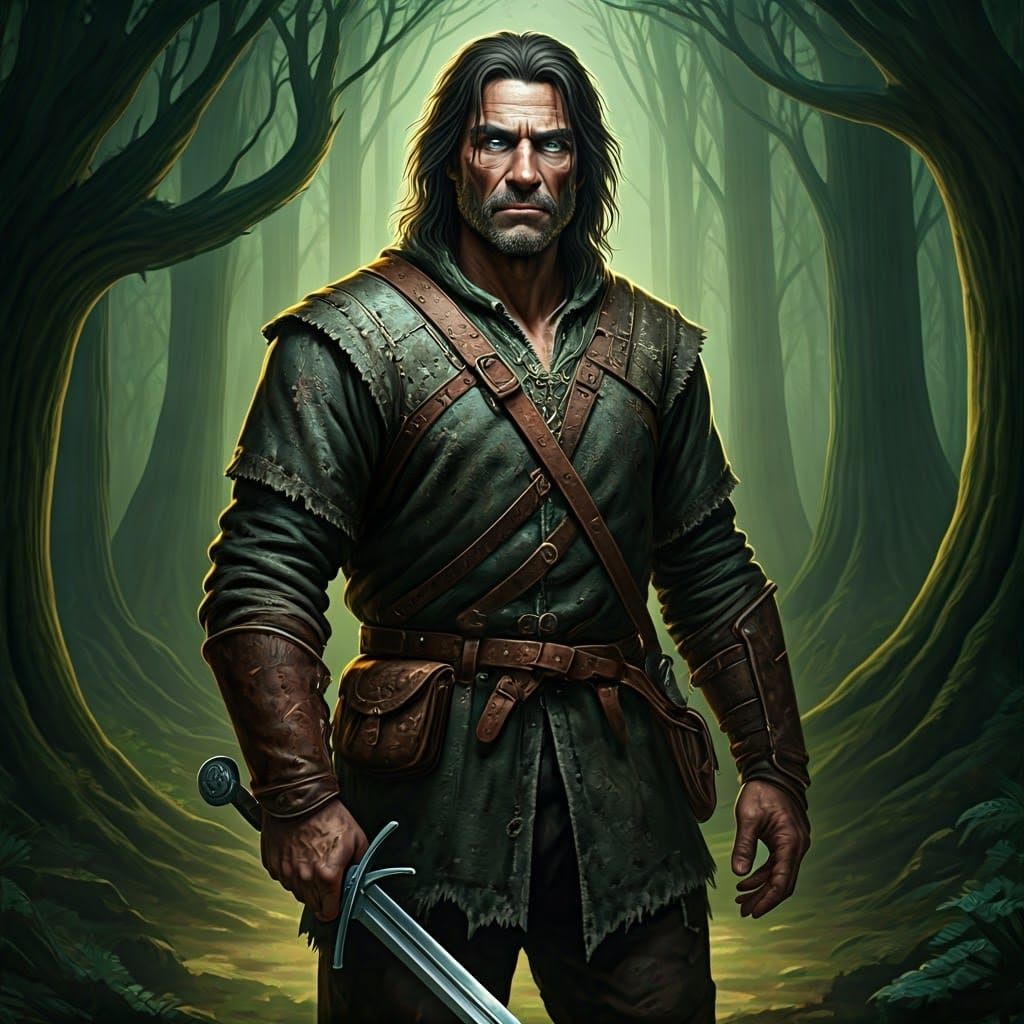 Medieval Ranger Stands Resolute in Earth-Toned Armor