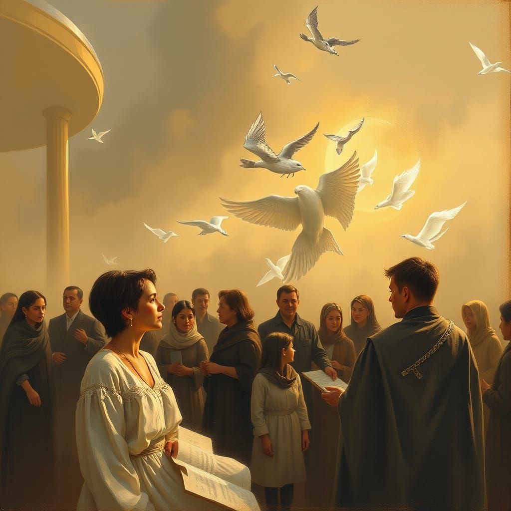 Ethereal Silence Shattered by Human Voice