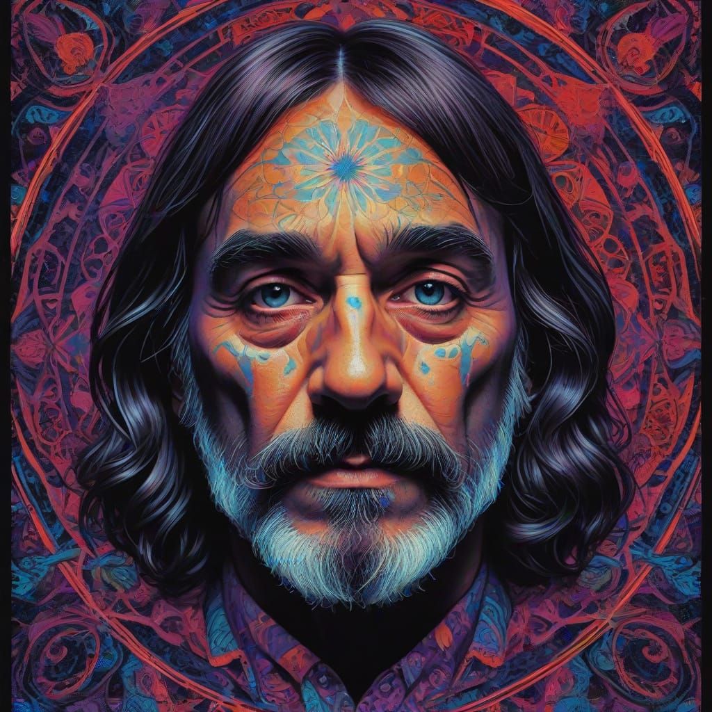 Psychedelic Horror Poster With 'CULT' Title and Melting Face...