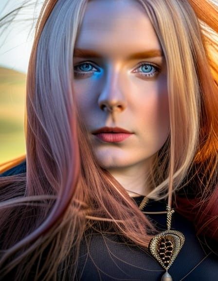 Photorealistic Scottish Queen Portrait in Natural Light