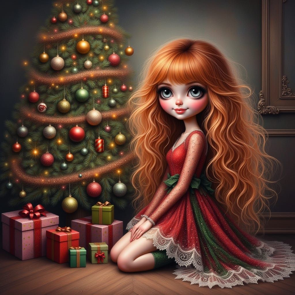 <lora:Holiday Dolls:0.55>   <lora:Such A Cutie:0.35> a Chris...