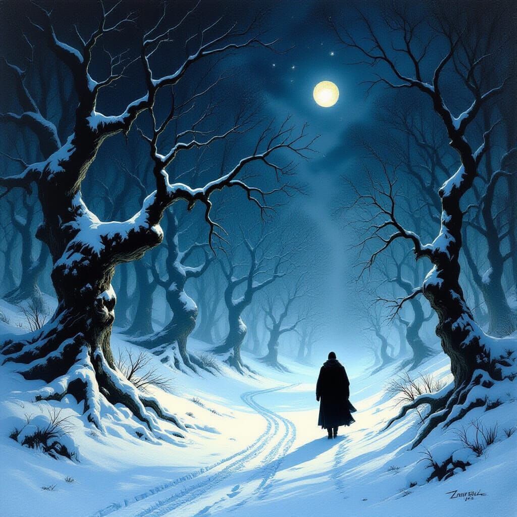 Enchanted Forest: Dark Fantasy Meets Surrealism