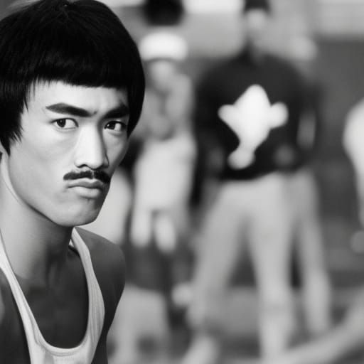 Bruce Lee with a Mexican Mustache