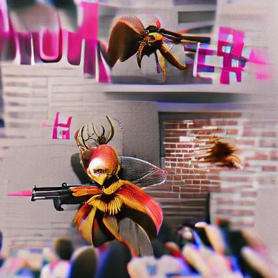 Menacing Murder Hornet Close-Up