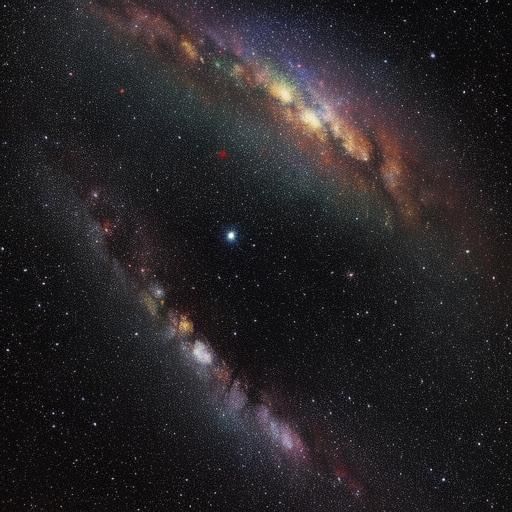 Astronaut in Pointillist Galaxy: A Starry Masterpiece